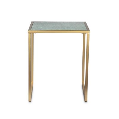 Margaux End Table - Green Marble / Golden