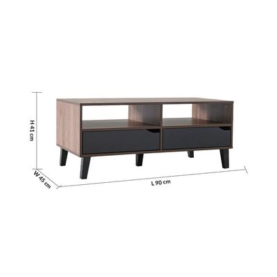 Jilly 2 Drawer Coffee Table - Columbia/Black 