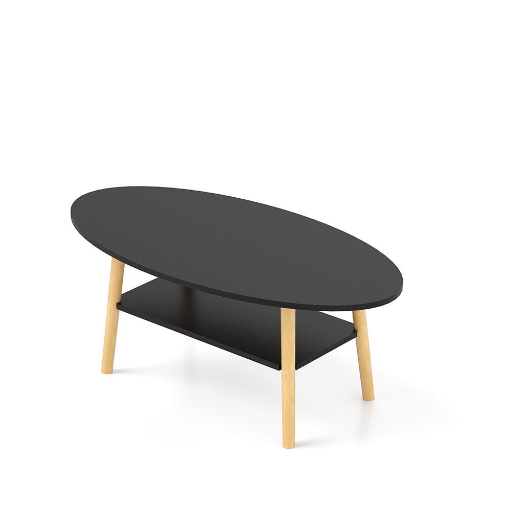 Black circle outlet coffee table