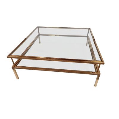 Geneva Coffee Table - Gold/Glass