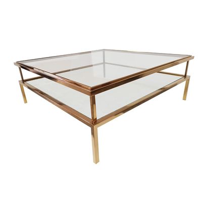 Geneva Coffee Table - Gold/Glass