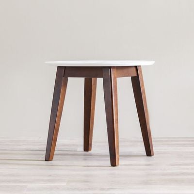 Dorin End Table - White/Walnut