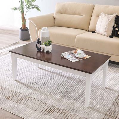 Vartan Coffee Table - White/Walnut