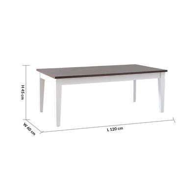 Vartan Coffee Table - White/Walnut