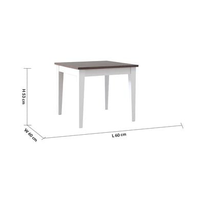 Vartan End Table - White/Walnut