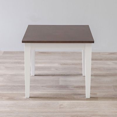 Vartan End Table - White/Walnut
