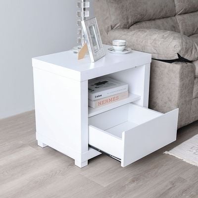 Kalmal End Table - Pearl White