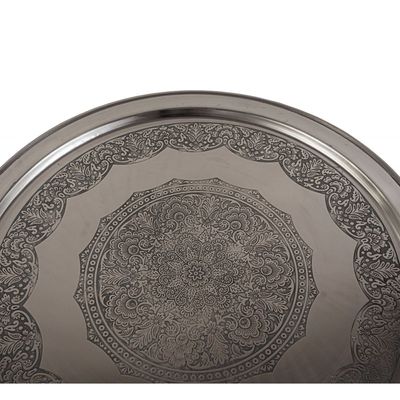 Livia Round Metal Coffee Table - Silver