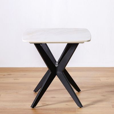 Calus End Table Sintered Stone - Milky White / Black