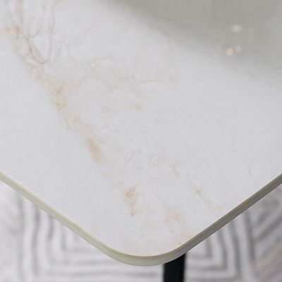 Calus End Table Sintered Stone - Milky White / Black