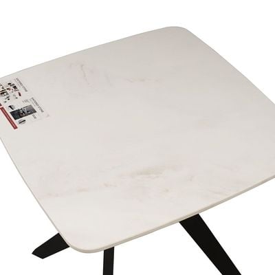 Calus End Table Sintered Stone - Milky White / Black