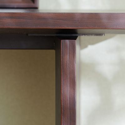 Merriton Console Table With Mirror - Walnut - With 2-Year Warranty