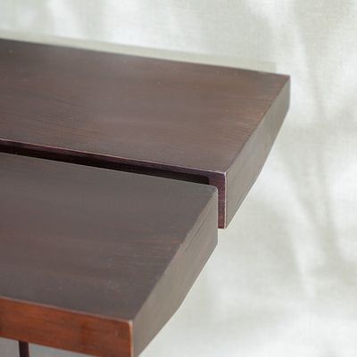 Merriton Console Table With Mirror - Walnut - With 2-Year Warranty