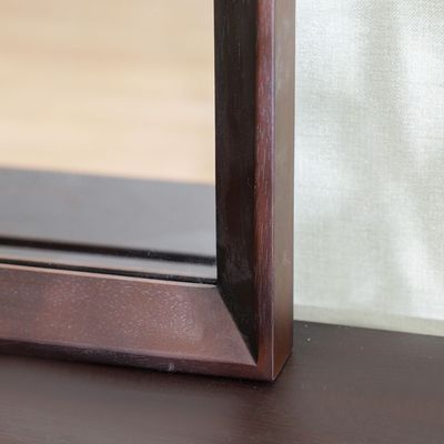 Merriton Console Table With Mirror - Walnut - With 2-Year Warranty