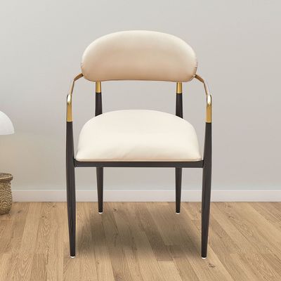 Karson Dining Chair - White/Gold - With 2-Year Warranty