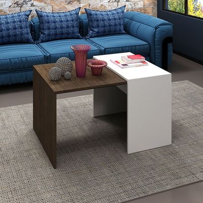 Theo Coffee Table - Walnut/White 