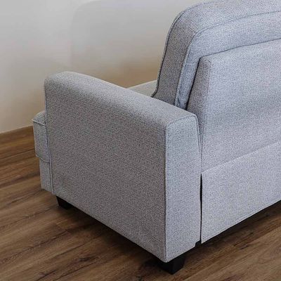 Winterfell 3-Seater Fabric Sofa - Warm Grey - With 2-Year Warranty