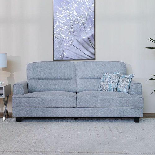 Winterfell 3-Seater Fabric Sofa - Warm Grey - With 2-Year Warranty