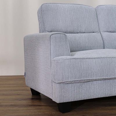وينترفيل - أريكة قماشية بمقعدين - رمادي - مع ضمان لمدة عامين