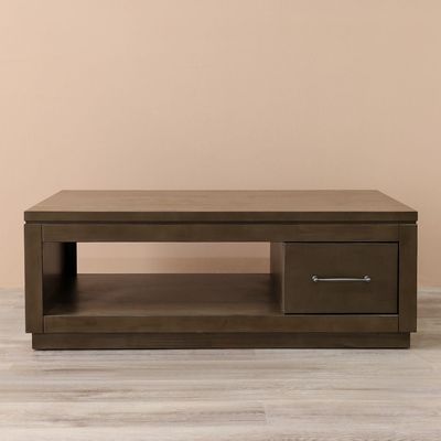 Dakota Coffee Table with Storage - Antique Brown - With 2-Year Warranty