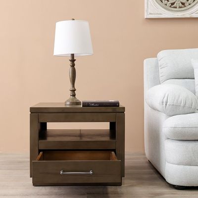 Dakota End Table - Antique Brown - With 2-Year Warranty