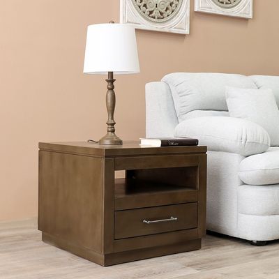 Dakota End Table - Antique Brown - With 2-Year Warranty