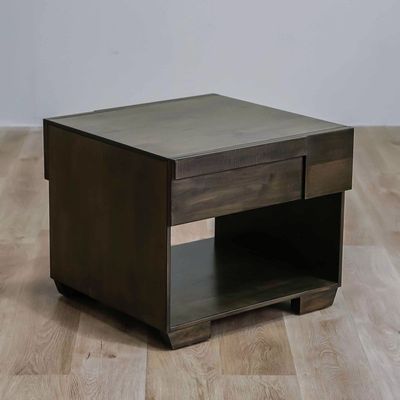 Saga End Table - Light Walnut - With 2-Year Warranty