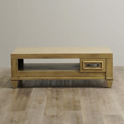 Selvia Coffee Table - Rustic Light White - With 2-Year Warranty