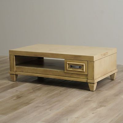 Selvia Coffee Table - Rustic Light White - With 2-Year Warranty