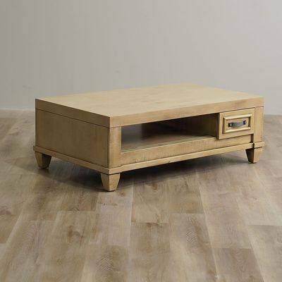 Selvia Coffee Table - Rustic Light White - With 2-Year Warranty