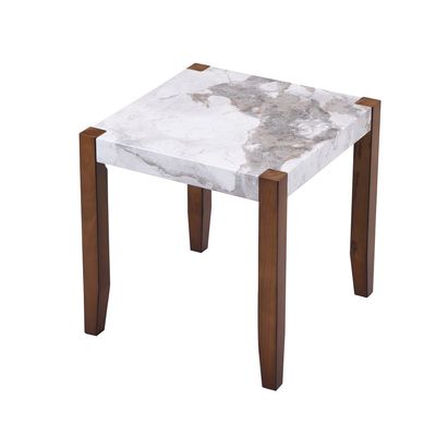 Kenzo Coffee and 2 End Table Set - White/Dark Oak - With 2-Year Warranty