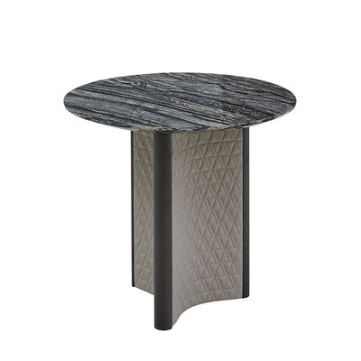 Hitori Round End Table - Black/Grey - With 2-Year Warranty