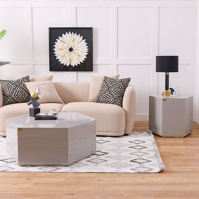 Amarant Coffee Table Set Of 2 -  Grey Glossy