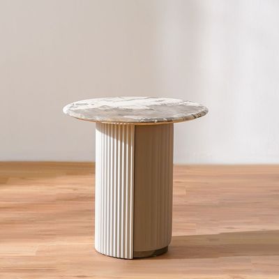 Hesdin Round Small Coffee Table -Light Grey