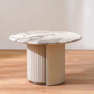 Hesdin Round Medium Coffee Table -Light Grey