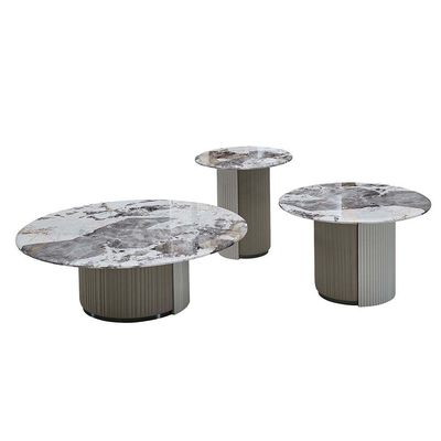 Hesdin Round Large Coffee Table -Light Grey