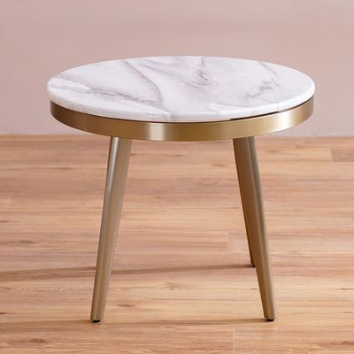 Trident End Table - Grey/Laminate Marble - With 2-Year Warranty