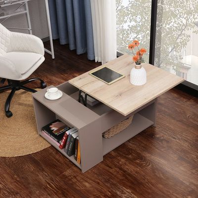 Spence Lifttop Coffee Table With Storage- White