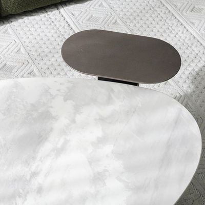 Escro Coffee Table + End Table Set - Marble - With 2-Year Warranty