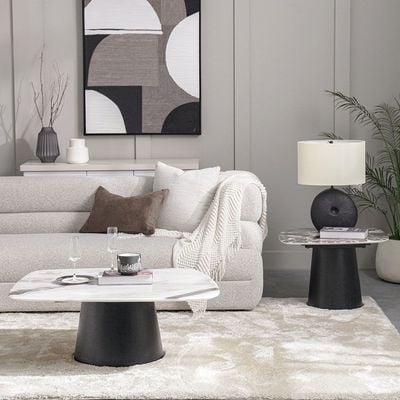 Solace Coffee Table + End Table Set - Marble - With 2-Year Warranty