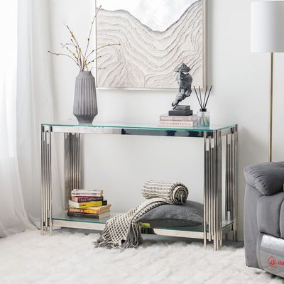 Nail Console Table - Stainless Steel