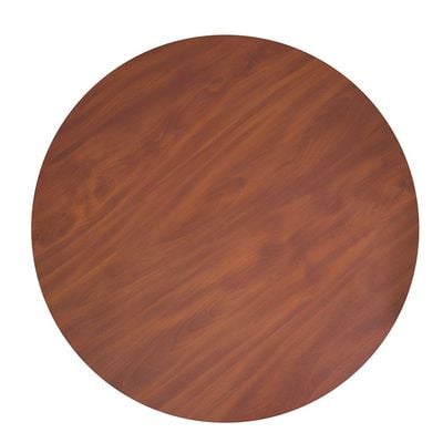 Venveto Round Coffee Table - Walnut/Black - With 2-Year Warranty