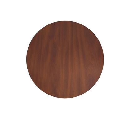 Venveto Round End Table - Walnut - With 2-Year Warranty