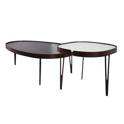 Arcana Coffee Table + End Table set - Black / White