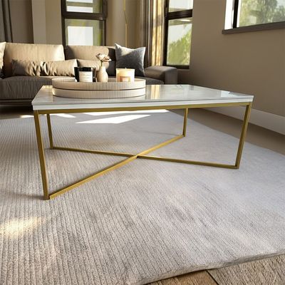 Ashtine Coffee Table - White / Gold