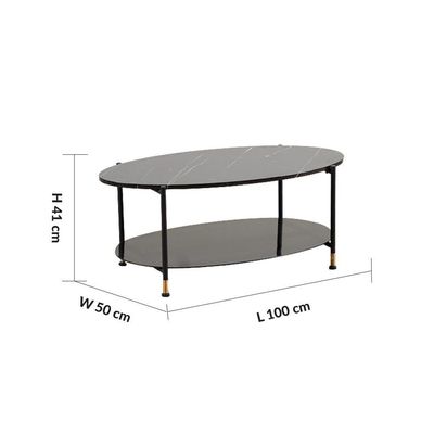 Gibbon Coffee Table Set - Set of 2 - Black - With 2-Year Warranty