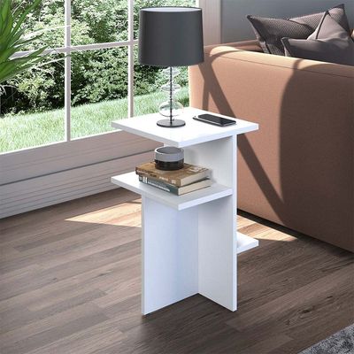 Hera Side Table - White - With 2-Year Warranty