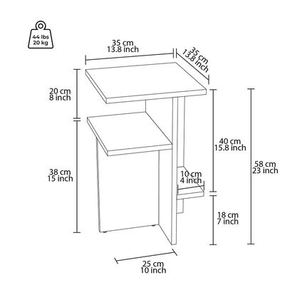 Hera Side Table - White - With 2-Year Warranty