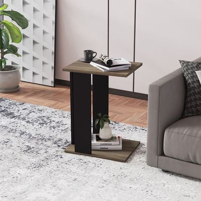 Lima Side Table - Oak/Black - With 2-Year Warranty