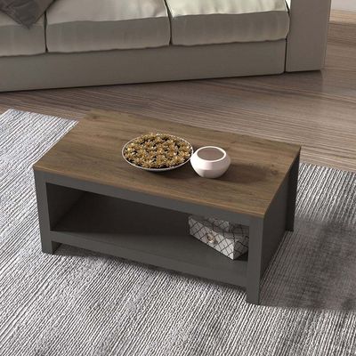 Pearson Coffee Table - Anthracite/Walnut - With 2-Year Warranty